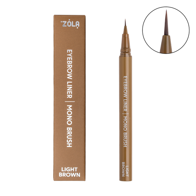 Лайнер для бровей c моно-кистью Zola Eyebrow Liner Light Brown (25992WB) - Фото 1 Лайнер для бровей c моно-кистью Zola Eyebrow Liner Light Brown (25992WB) - изображение 1
