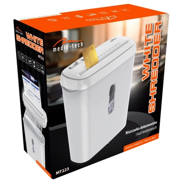 Уничтожитель документов Media-Tech MT223 White - Фото 6 Уничтожитель документов Media-Tech MT223 White - изображение 6