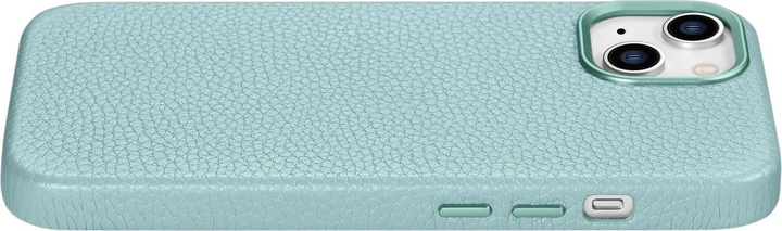 Etui iCarer Litchi Premium Leather Magsafe Back Case do Apple iPhone 14 Green (WMI14220709-GN) - obraz 7