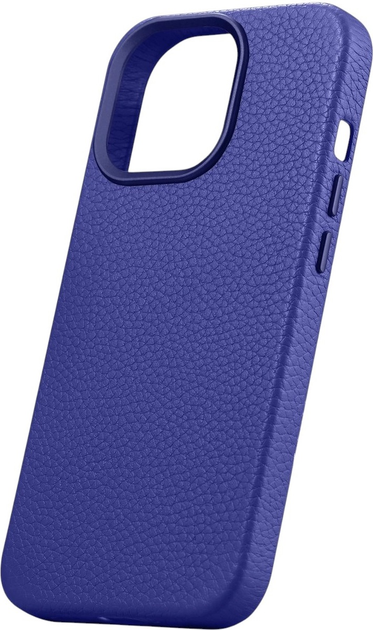 Etui iCarer Litchi Premium Leather Magsafe Back Case do Apple iPhone 14 Pro Dark Blue (WMI14220710-DB) - obraz 4