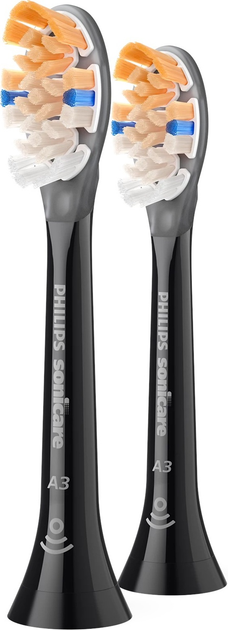 Насадки для зубної щітки Philips Sonicare А3 All-in-One 2 шт. Чорні (HX9092/88) - зображення 1