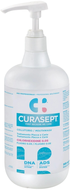 Płyn do płukania jamy ustnej Curasept ADS 905 + DNA 0.05% CHX 900 ml (8056746072353) - obraz 1