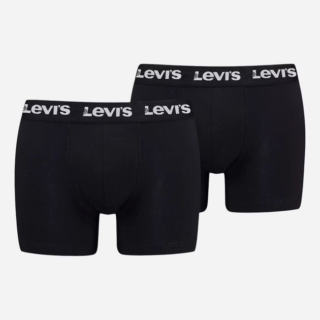Zestaw majtek męskich typu bokserki Levi`s Men Repeat Logo Boxer Brief 2P XL 2 szt. Czarny - obraz 1