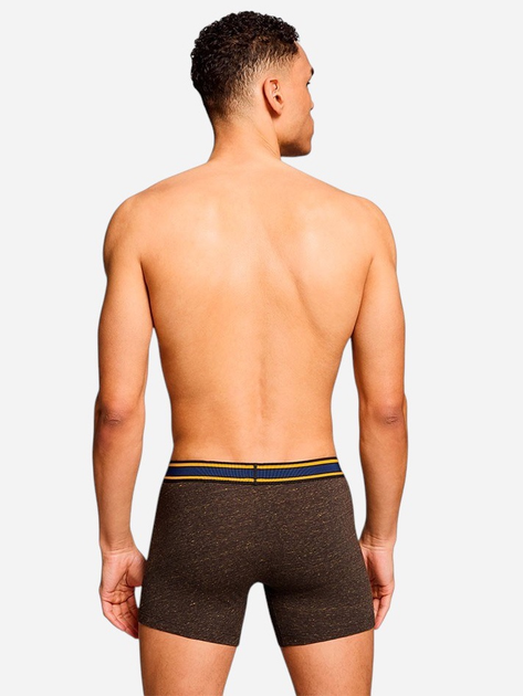 Набір трусів-боксерів чоловічих бавовняних Levi`s Men Injected Slub Boxer Brief 2P XL 2 шт Чорний/Коричневий (8720245684460) - зображення 4