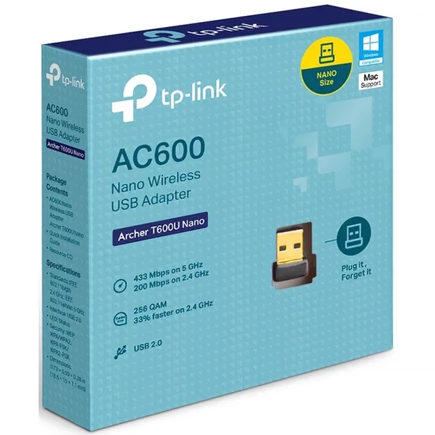 WiFi-адаптер TP-LINK Archer T600U nano AC600 - изображение 4