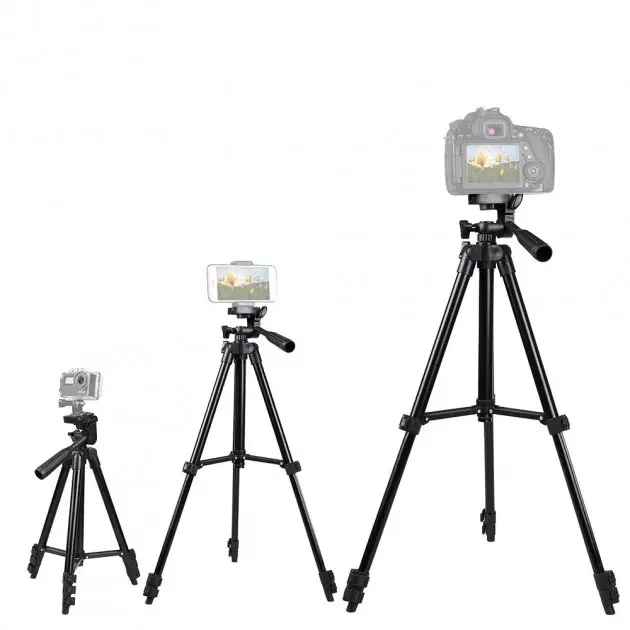Штатив металлический универсальный для телефона и фотоаппарата Tripod 3120 0,35-1,02м легкий и компактный 1020 мм 2,5 кг - Фото 1 Штатив металлический универсальный для телефона и фотоаппарата Tripod 3120 0,35-1,02м легкий и компактный 1020 мм 2,5 кг - изображение 1