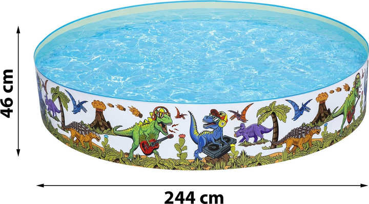 Nadmuchiwany basen Bestway Dinozaury 244 x 46 cm (6942138950670) - obraz 5