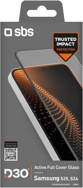 Szkło ochronne SBS Tempered Glass D3O do Samsung Galaxy S25 / S24 (8018417498053) - obraz 3