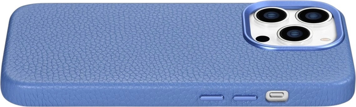 Etui iCarer Litchi Premium Leather Magsafe Back Case do Apple iPhone 14 Pro Max Light Blue (WMI14220712-LB) - obraz 7