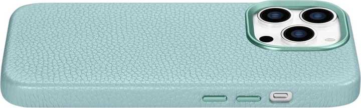 Etui iCarer Litchi Premium Leather Magsafe Back Case do Apple iPhone 14 Pro Max Green (WMI14220712-GN) - obraz 7