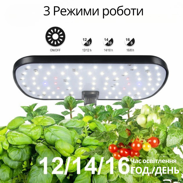 Гидропонная система Smart с LED подсветкой для домашнего выращивания сада 20 Вт посадочных мест 12 - изображение 4