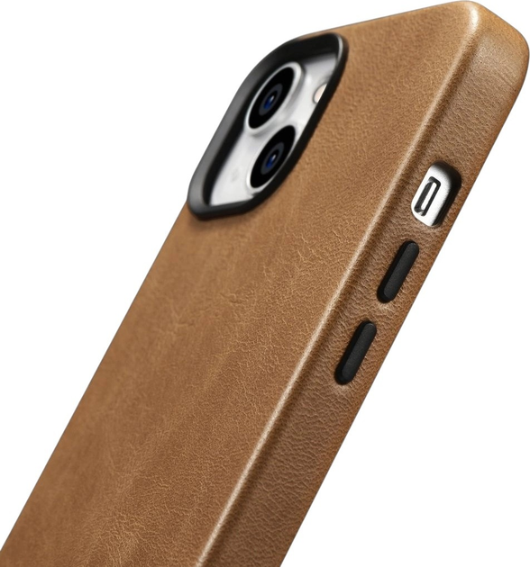 Etui iCarer Oil Wax Premium Leather Magsafe Back Case do Apple iPhone 14 Brown (WMI14220701-TN) - obraz 8