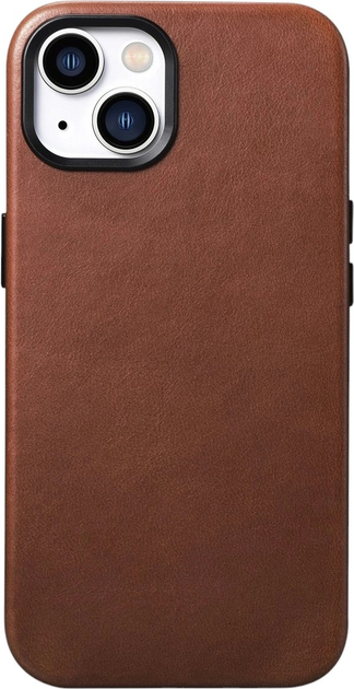 Панель iCarer Oil Wax Premium Leather Magsafe Back Case для Apple iPhone 14 Plus Retro Brown (WMI14220703-RB) - зображення 1