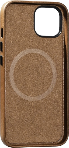 Etui iCarer Oil Wax Premium Leather Magsafe Back Case do Apple iPhone 14 Plus Brown (WMI14220703-TN) - obraz 3