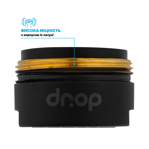 Водосберегающий аэратор DROP CL24-BL для смесителя - Экономия 58%, внешняя М 24 мм, черный - изображение 5