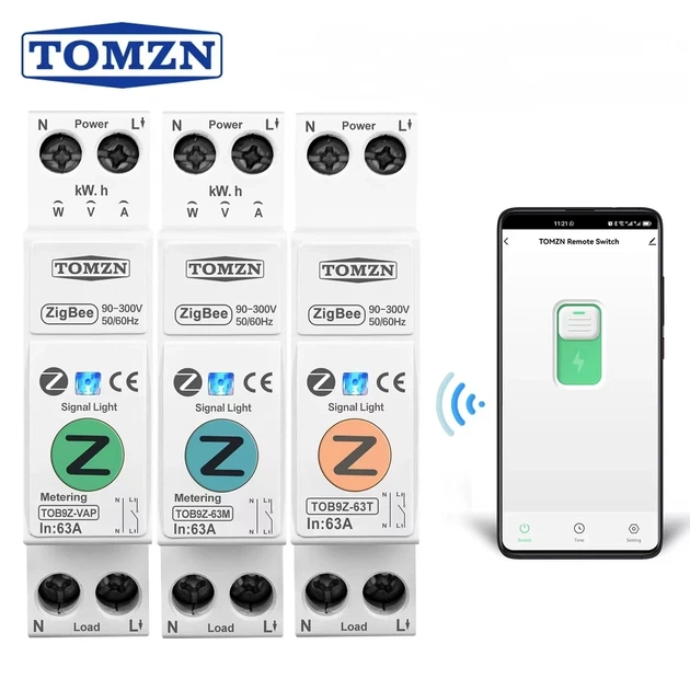 Умный автоматический выключатель с поддержкой Zigbee TOMZN TOB9Z Умный автоматический выключатель с поддержкой Zigbee TOMZN TOB9Z