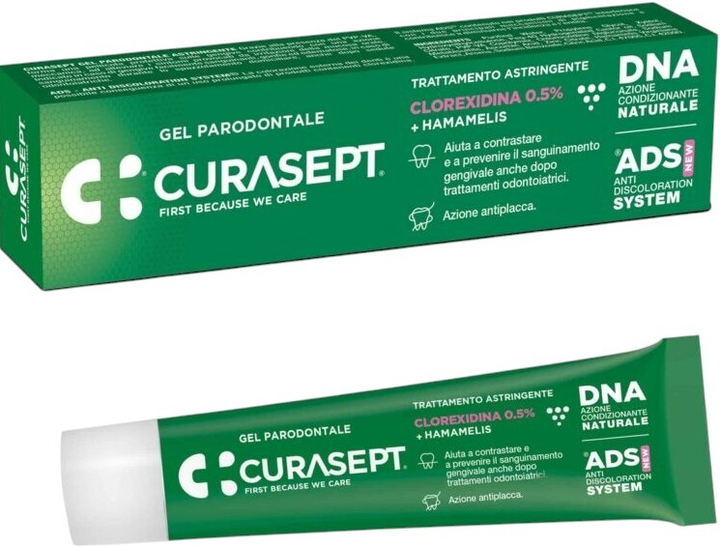 Пародонтологічний гель Curasept ADS 350 + DNA Astringent Pro 0.5% CHX з гамамелісом віргінським 30 мл (8056746073893) - зображення 2