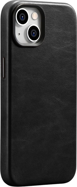 Etui iCarer Oil Wax Premium Leather Magsafe Back Case do Apple iPhone 14 Plus Black (WMI14220703-BK) - obraz 6