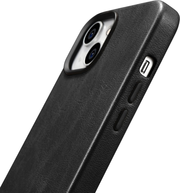 Etui iCarer Oil Wax Premium Leather Magsafe Back Case do Apple iPhone 14 Plus Black (WMI14220703-BK) - obraz 8