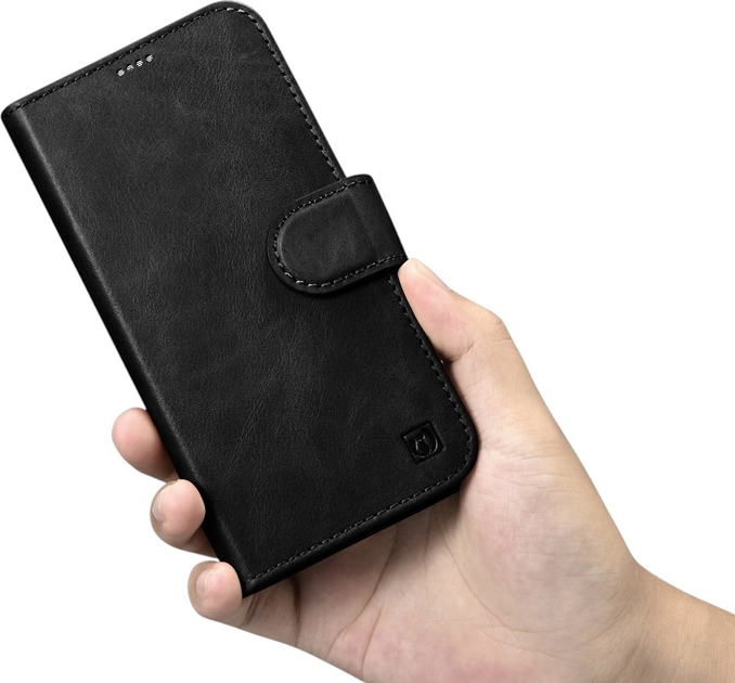 Etui z klapką iCarer Oil Wax Premium Leather 2in1 Wallet Case z RFID do Apple iPhone 14 Plus Black (WMI14220723-BK) - obraz 11