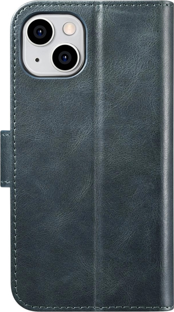 Чохол-книжка iCarer Oil Wax Premium Leather 2in1 Wallet Case з RFID для Apple iPhone 14 Plus Navy Blue (WMI14220723-BU) - зображення 2
