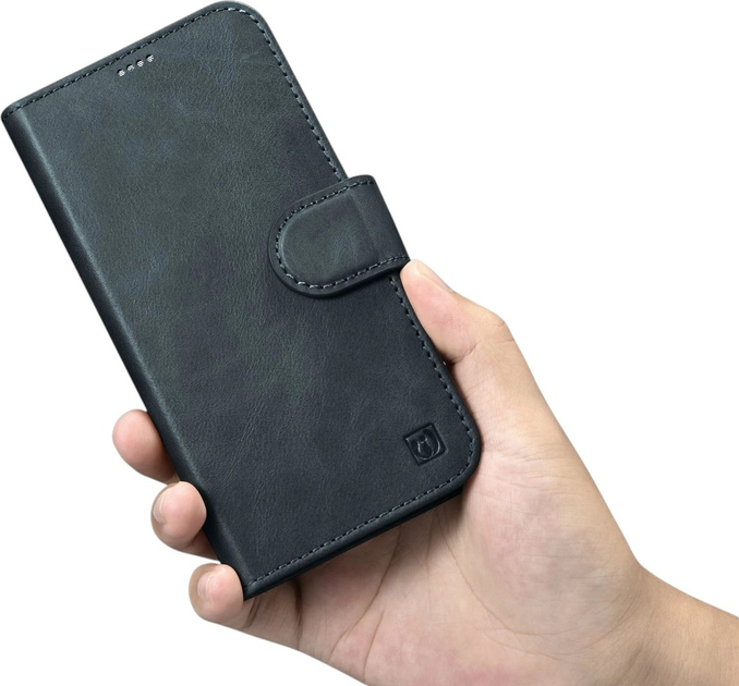 Чохол-книжка iCarer Oil Wax Premium Leather 2in1 Wallet Case з RFID для Apple iPhone 14 Plus Navy Blue (WMI14220723-BU) - зображення 11