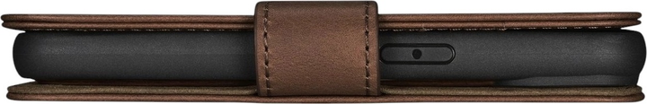 Etui z klapką iCarer Oil Wax Premium Leather 2in1 Wallet Case z RFID do Apple iPhone 14 Pro Brown (WMI14220722-BN) - obraz 5