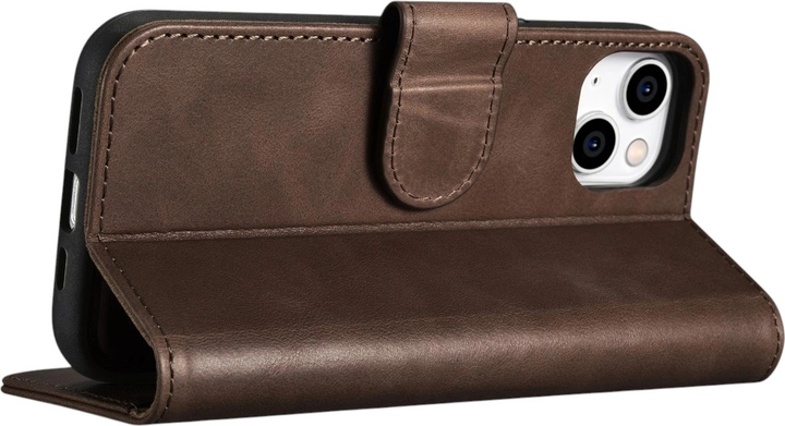 Чохол-книжка iCarer Oil Wax Premium Leather 2in1 Wallet Case з RFID для Apple iPhone 14 Brown (WMI14220721-BN) - зображення 10