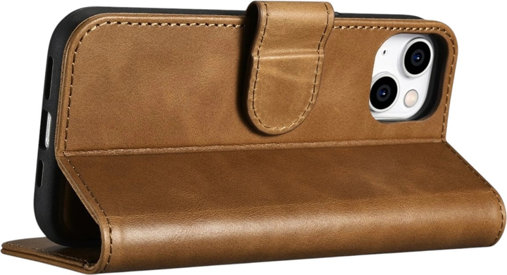 Чохол-книжка iCarer Oil Wax Premium Leather 2in1 Wallet Case з RFID для Apple iPhone 14 Camel Tan (WMI14220721-TN) - зображення 10
