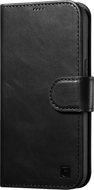 Чохол-книжка iCarer Oil Wax Premium Leather 2in1 Wallet Case з RFID для Apple iPhone 14 Black (WMI14220721-BK) - зображення 1