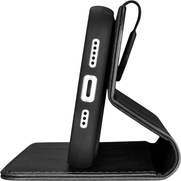 Чохол-книжка iCarer Oil Wax Premium Leather 2in1 Wallet Case з RFID для Apple iPhone 14 Black (WMI14220721-BK) - зображення 9