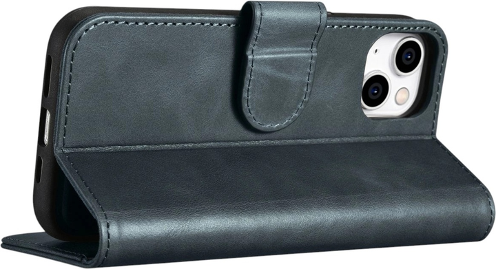 Чохол-книжка iCarer Oil Wax Premium Leather 2in1 Wallet Case з RFID для Apple iPhone 14 Navy Blue (WMI14220721-BU) - зображення 10