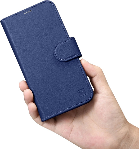 Чохол-книжка iCarer Real Cowhide Premium Leather 2in1 Wallet Case з RFID для Apple iPhone 14 Plus Blue (WMI14220727-BU) - зображення 11