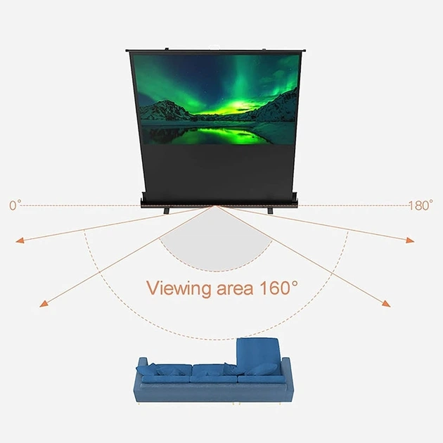Проекционный экран EQUIPIFY PSFA100 мобильный напольный 100" 221x125см 16:9 - Фото 8 Проекционный экран EQUIPIFY PSFA100 мобильный напольный 100" 221x125см 16:9 - изображение 8