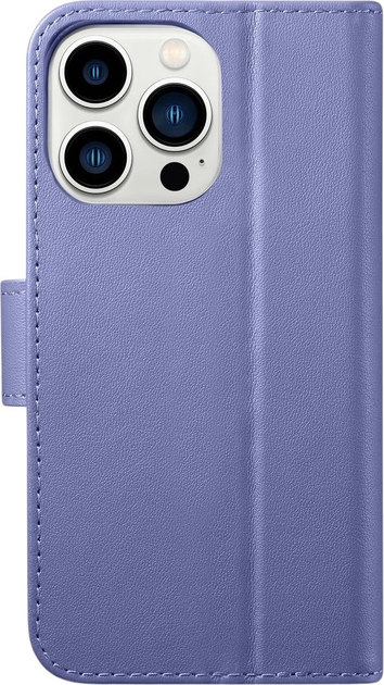 Etui z klapką iCarer Real Cowhide Premium Leather 2in1 Wallet Case z RFID do Apple iPhone 14 Pro Max Light Purple (WMI14220728-LP) - obraz 2