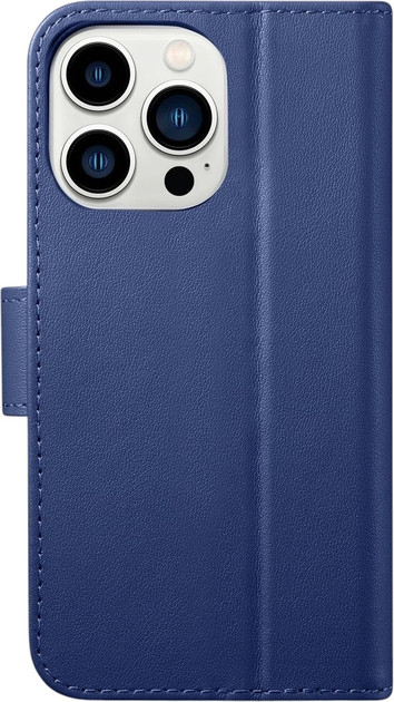 Чохол-книжка iCarer Real Cowhide Premium Leather 2in1 Wallet Case з RFID для Apple iPhone 14 Pro Blue (WMI14220726-BU) - зображення 2
