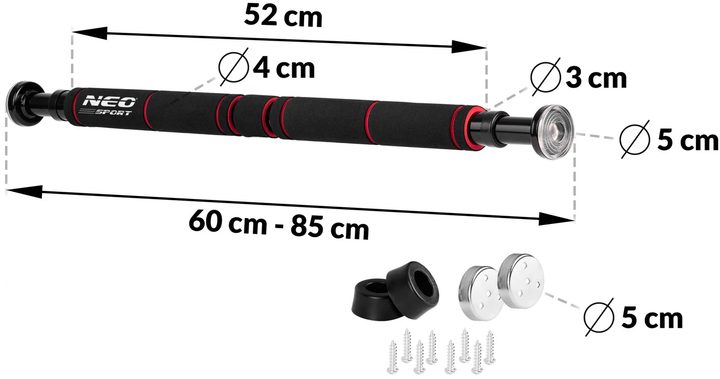 Drążek rozporowy Neo Sport NS-311 60-85 cm (5903890605971) - obraz 5