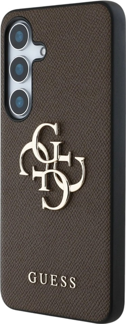 Панель Guess Grained Big 4G Logo Small Classic для Samsung Galaxy S25 Plus Brown (3666339449186) - зображення 2