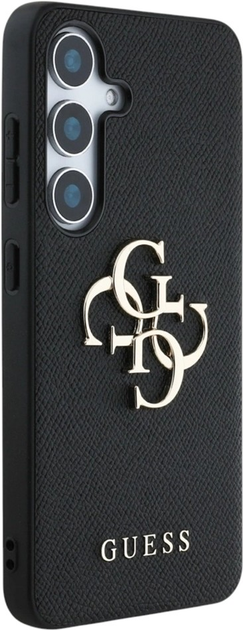 Etui Guess Grained Big 4G Logo Small Classic do Samsung Galaxy S25 Black (3666339449124) - obraz 4