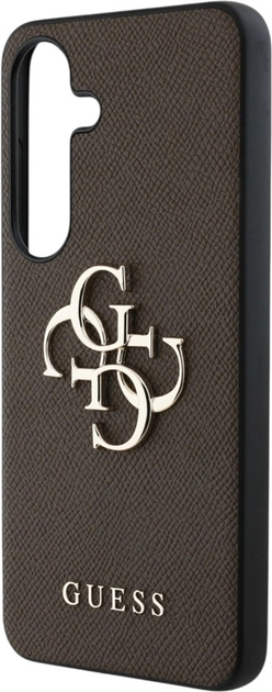 Панель Guess Grained Big 4G Logo Small Classic для Samsung Galaxy S25 Plus Brown (3666339449186) - зображення 6