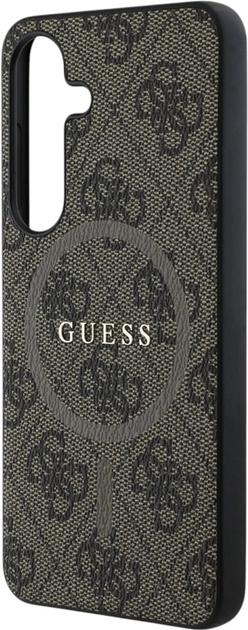 Панель Guess Leather 4G Colored Ring Classic Logo MagSafe для Samsung Galaxy S25 Brown (3666339449506) - зображення 6