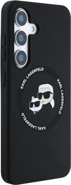 Панель Karl Lagerfeld Silicone Double Heads And Circle MagSafe для Samsung Galaxy S25 Black (3666339450151) - зображення 4
