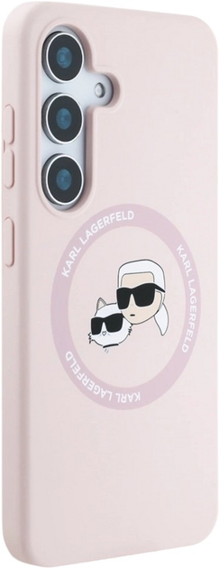 Панель Karl Lagerfeld Silicone Double Heads And Circle MagSafe для Samsung Galaxy S25 Pink (3666339450205) - зображення 4