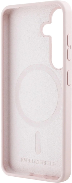 Панель Karl Lagerfeld Silicone Double Heads And Circle MagSafe для Samsung Galaxy S25 Pink (3666339450205) - зображення 7