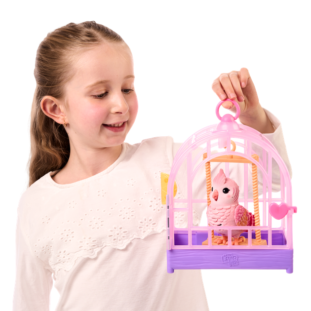 Интерактивная игрушка Moose попугай какаду Рози в клетке (26692