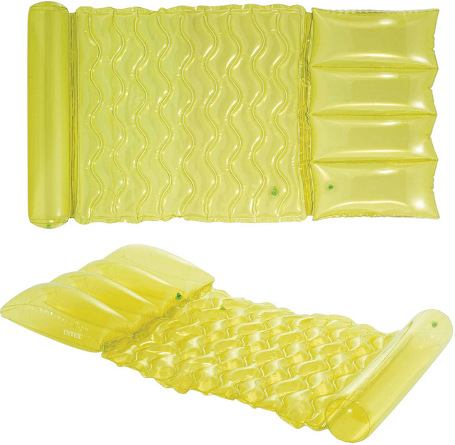 Надувний матрац для плавання Intex 173 x 89 см 58725 Lime green (5903890627409) - зображення 2