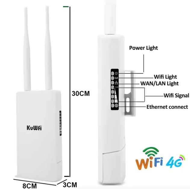 KuWfi CAT4 CPF905 Зовнішний, влагостійкий Маршрутизатор роутер 4G LTE SIM WAN/LAN 2.4 і 5 Гц - изображение 6