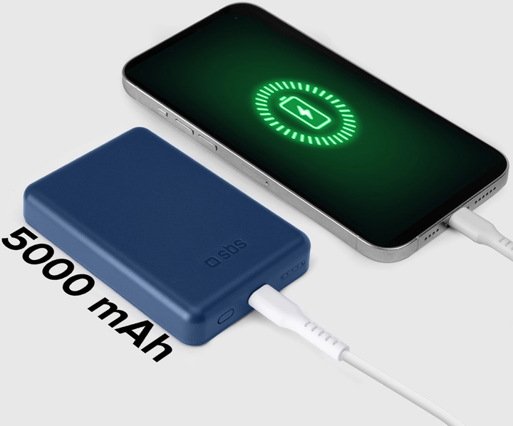 УМБ SBS 5000 mAh 10W Blue (8018417464805) - зображення 5
