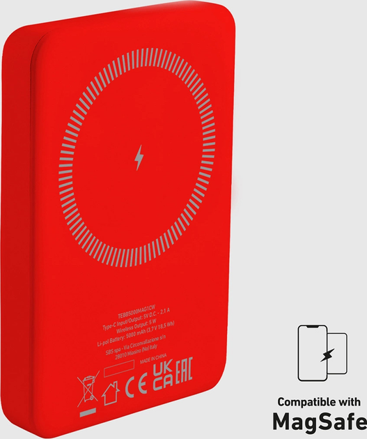УМБ SBS 5000 mAh 10W Red (8018417464812) - зображення 2
