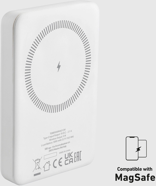 УМБ SBS 5000 mAh 10W White (8018417406805) - зображення 2